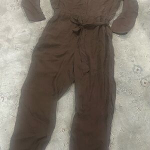 Unsubscribed silk Jumpsuit with Relaxed Fit